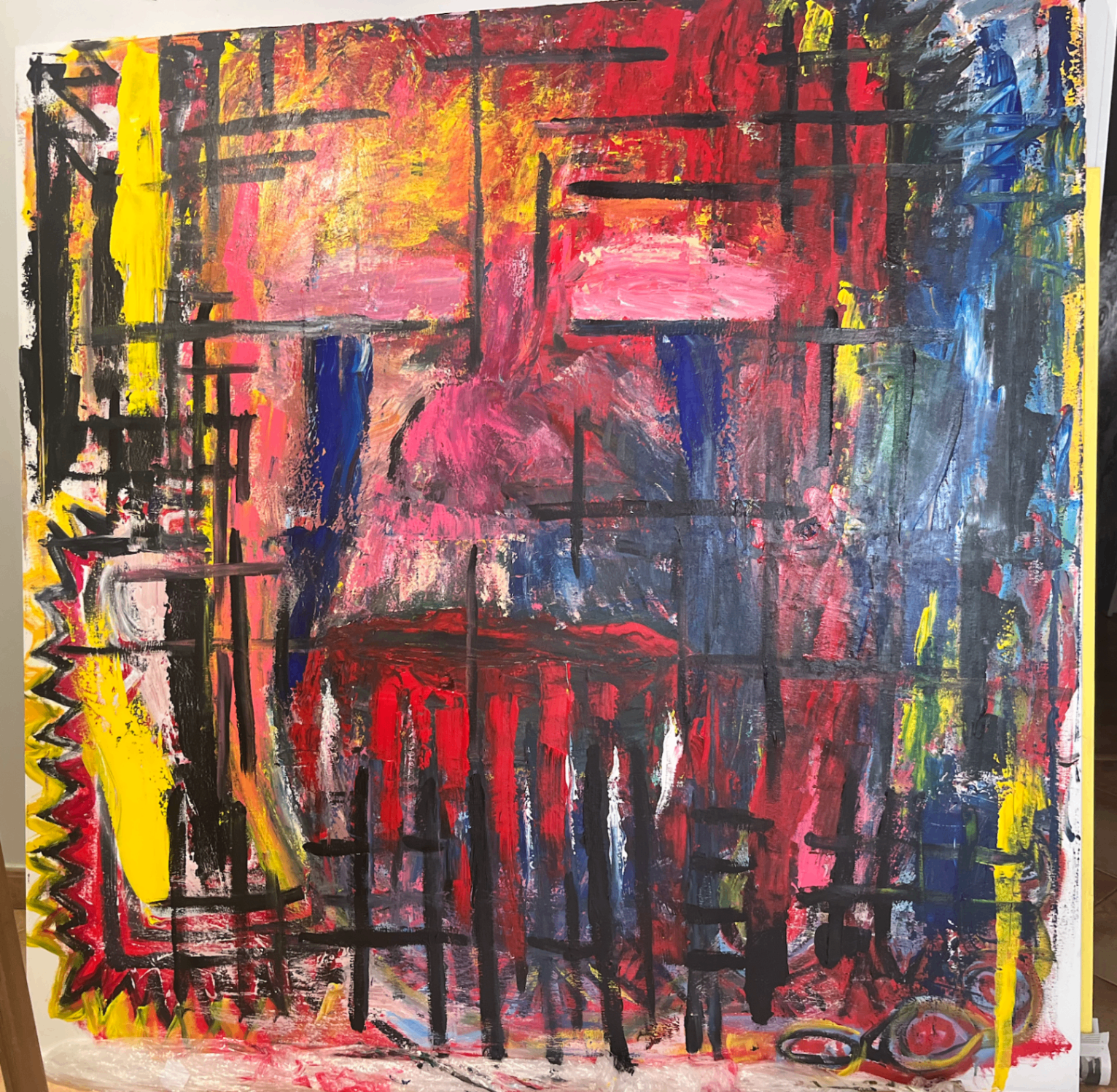 Self-portrait XVI — Contención — pintura original de Alexander Harriss Mabry Paraiso